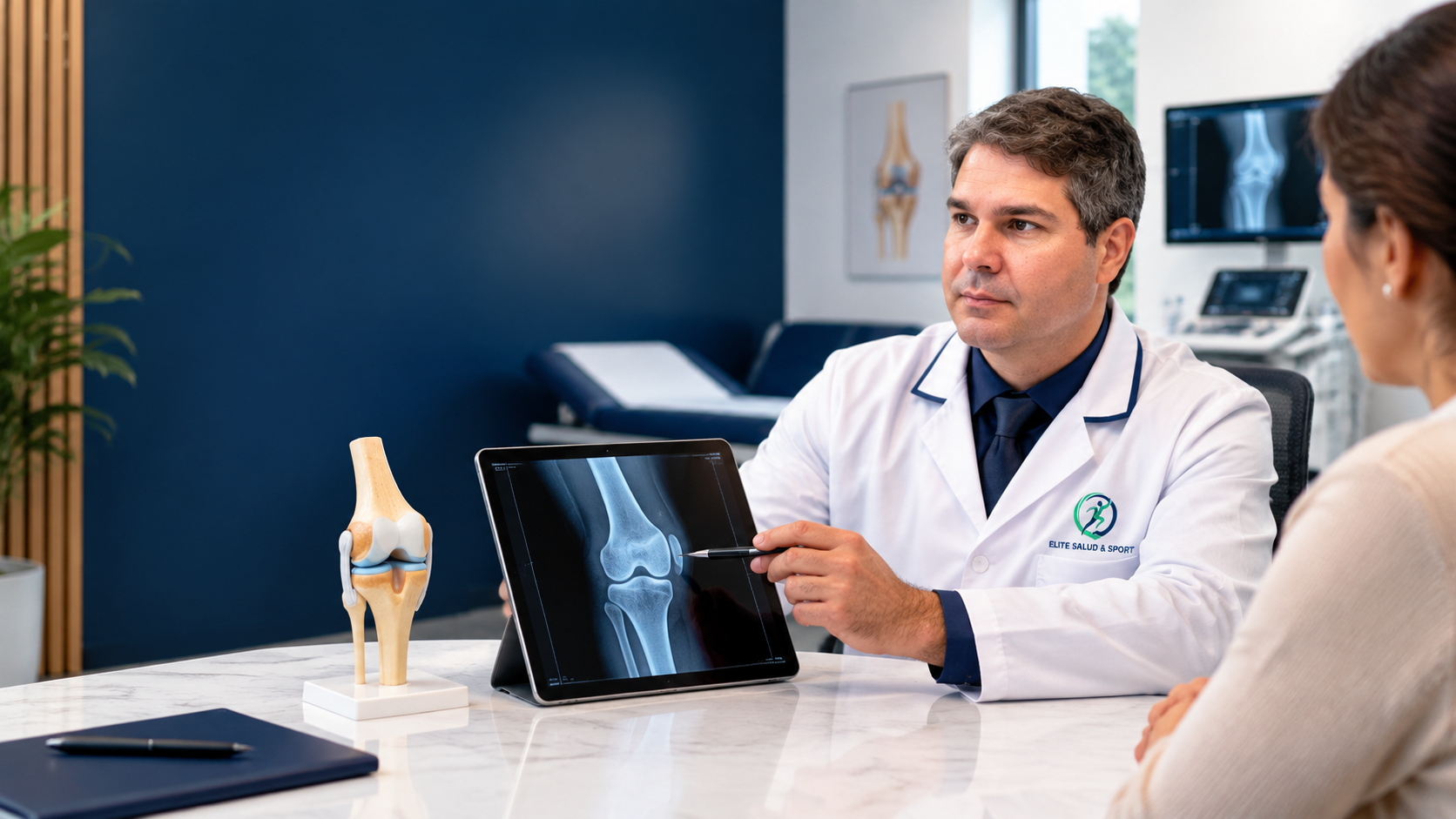 Consulta con imágenes de una rodilla